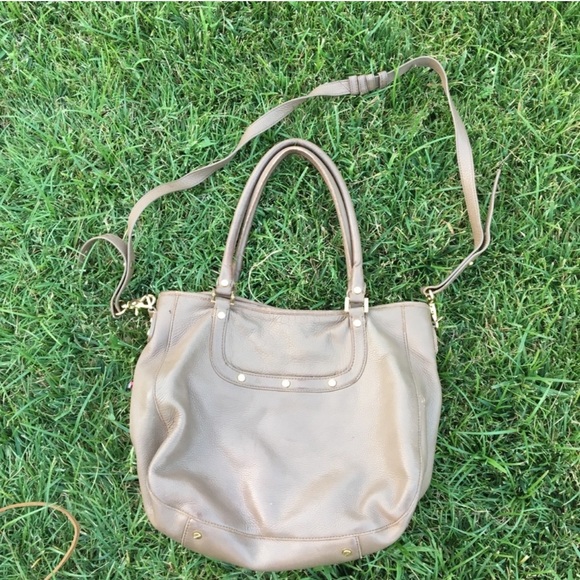 Tory Burch • Amanda Hobo style cement tan gray bag purse - Picture 6 of 6